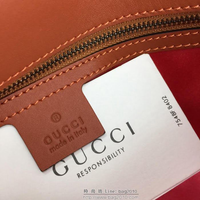 GUCCI古馳 新款 專櫃品質 原單 443497絨布 棕色 鏈條單肩斜挎包HY1335